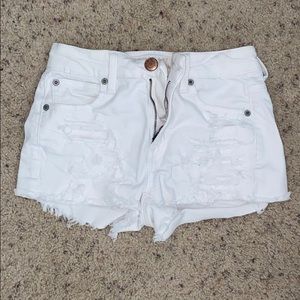 American Eagle White Jean Shorts